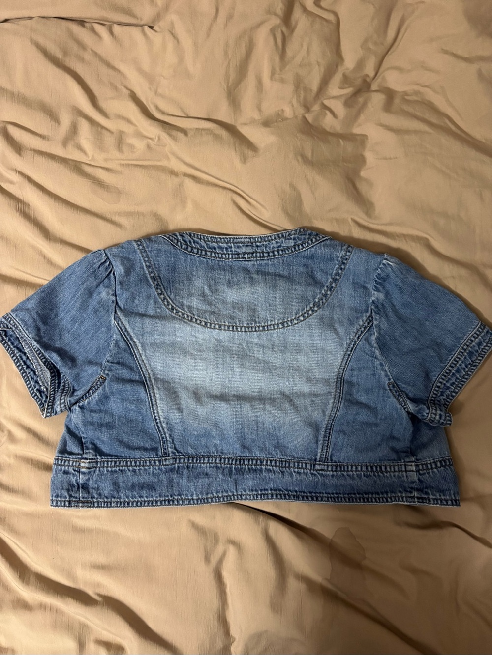 Women’s Light Blue Denim Bolero Shrug - Picture 2 of 3